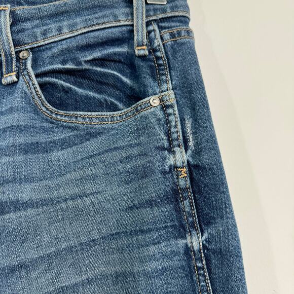 McGuire Denim Lido Jeans Blue Distressed Step Hem Ankle Mid Rise Boho Size 26 - Picture 4 of 14